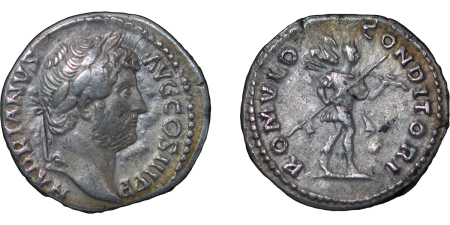 Roman Empire. Hadrian AR Denarius. AD130. 