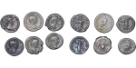 Roman Empire lot of 6 x AR Denarius. Various emporers, Faustina, A.Pius etc. 96-180AD.