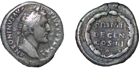 Roman Empire. Antoninus Pius AR Denarius. 147-148AD.