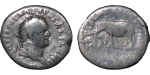 Roman. Titus AR Denarius (x2), elephant reverse. 79-81AD.
