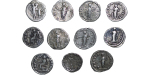 Roman Empire lot of 11 AR Denarius. Various mints & Emperors. 90-200AD.