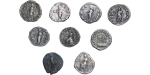 Roman Empire lot of 9 x AR denarius of Marcus Aurelius, Diva Faustina, Pius etc. 90-180AD.