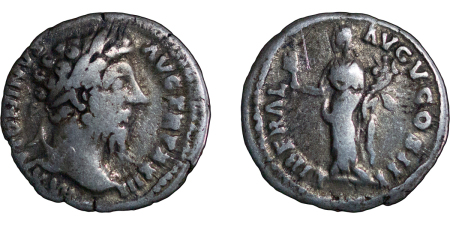 Roman Empire. Marcus Aurelius AR Denarius. 171-172AD.