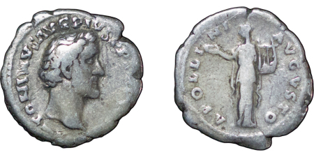 Roman Empire. Antoninus Pius AR Denarius. AD138-161. 