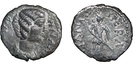 Roman Empire. Julia Domna AR Deanrius. 211-215AD. 
