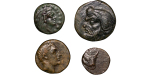 Greece, Cimmerian Bosphorus. Lot of 4 x Æ 14 to 8mm. 200-150BC.