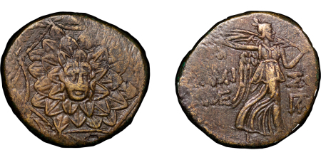 Greece. Pontos Æ 18mm. Amisos, time of Mithridates VI. 85-65BC.
