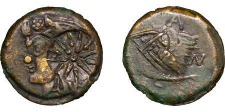 Greece. Pantikapaion Æ Tetrahalk 17mm. Circa 304-250BC.