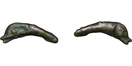 Greece, Olbia. Samartia Æ Dolphin Money. Circa 4th Century BC.