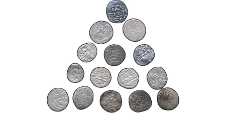 Islamic silver Dirhams, lot of 15 mixed types, Ilkhanid & Mamluks. 