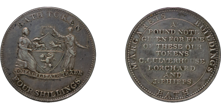 Great Britain, Bath. George III AR Four Shillings Token. 1812.