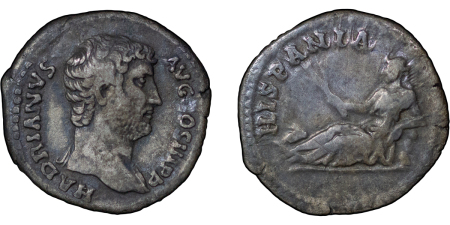 Roman Empire. Hadrian AR Hispania Denarius. 130-133AD. 