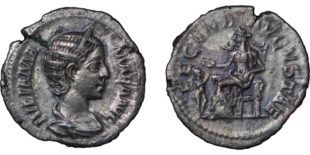 Roman Empire. Julia Mamea AR Denarius. 232AD.