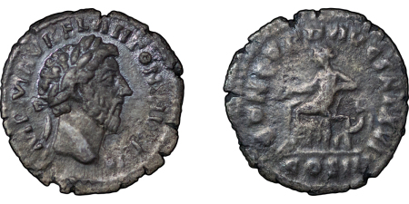 Roman Empire. Marcus Aurelius AR Denarius. 161-162AD. 