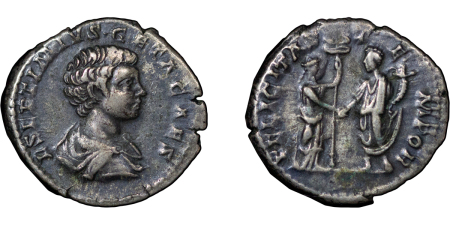 Roman Imperial. Geta AR Denarius. 198AD. 