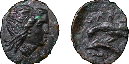 Ancient Greece. Olbia, Scythia Æ 17mm. Circa 400-350BC. 