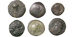 Ancient Greece. Black Sea area lot of 6 X Æ Denominations, various rulers and cities. Circa 4-1st Century BC.