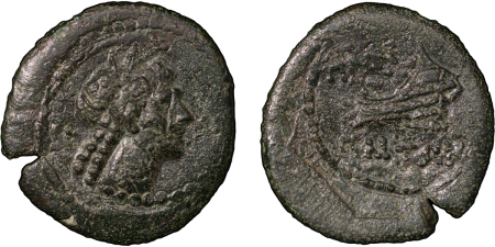 Ancient Greece. Kimmerian Bosphorus, Pantikapaion Æ 23mm. 47-16BC. 