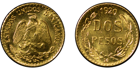 Mexico, United States of. Gold 2 Pesos. 1920Mo. 