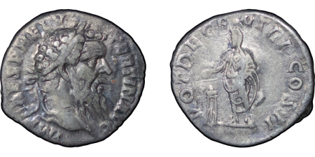 Roman Empire. Pertinax AR Denarius. 193AD. 