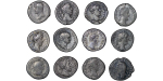 Roman Empire. Lot of 12x AR Denarius, from Trajan to Commodus, 98-192AD.