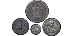 Ancient Greek & Roman lot of 4 coins. Billon & Bronze. 100BC - 200AD.