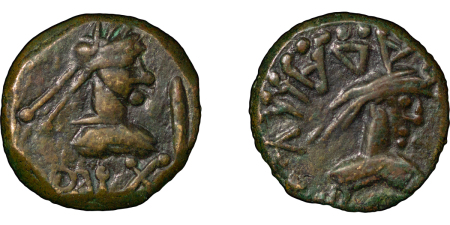 Ancient Greece, Black Sea. Lucinius I & Rheskuporis Æ16mm Stater. 325-325AD.