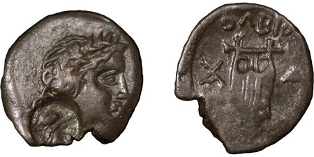 Ancient Greece, Kings of Scythia. Æ 15mm counter marked. 150-108BC. 