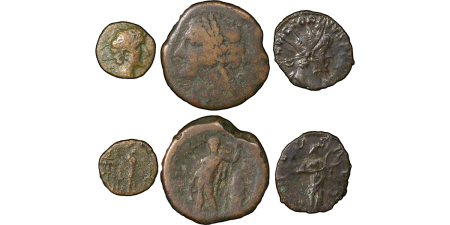 Ancient Roman / Greece. Lot of 3x Bronzes. Æ22 to Æ11mm. 50BC to 150AD. 
