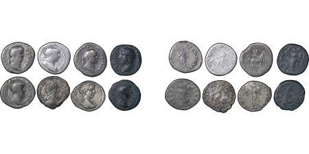 Roman Empire. Lot of 8x AR Denarius.. 90-230AD. 