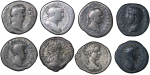 Roman Empire. Lot of 8x AR Denarius.. 90-230AD.