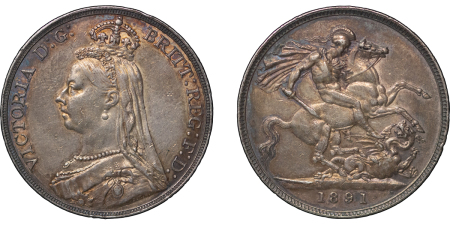 Great Britain. Victoria AR Crown. 1891. 