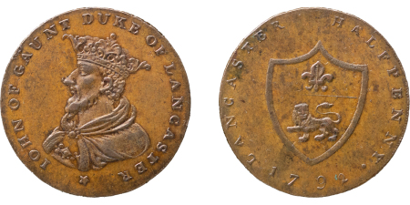 Great Britain. Lancaster CU Halfpenny Token. 1792. 