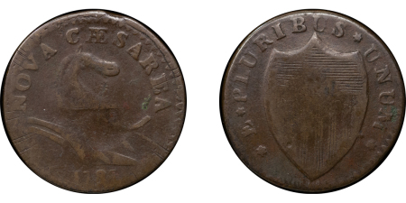 USA. New Jersey Colonial CU Cent. 1787. 