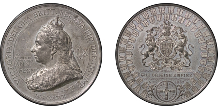 Great Britain. Victoria WM British Empire Golden Jubilee Medal by Spink. 1897. 