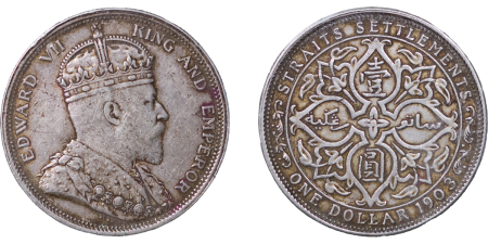 Straits Settlements. Edward VII AR Dollar. 1903B. 
