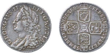 Great Britain. George II AR Shilling. 1758. 