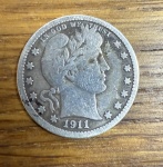 United States. Barber AR Quarter Dollar. 1911.
