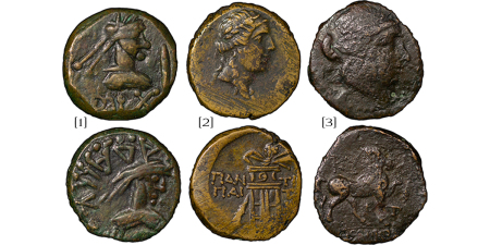 Ancient Greece. Black Sea area lot of 3x Æ Coins, 16, 17 & 20mm.