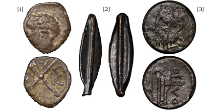 Ancient Greece. Lot of 3x Coins. Silver & Bronze. 250-150BC. 