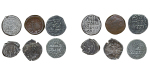Islamic mix lot of silver dirhams and copper dump coin. 1100-1300.