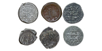 Islamic mix lot of silver dirhams and copper dump coin. 1100-1300.