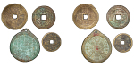 China. Qing Dynast lot of 4x Æ Amulets. 1636-1911.
