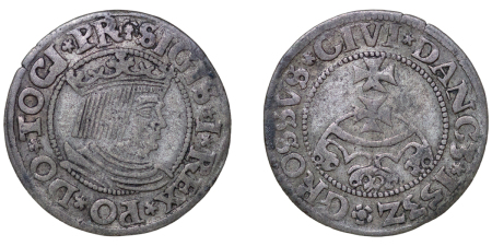 Poland, Gdańsk. Sigmund I AR "The Old" AR Grosso. 1532. 