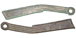 China, Zhou Dynasty. Ming Knife Money (x2). 400-220BC.