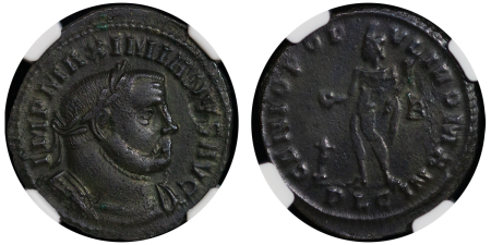 Ancient Roman Empire. Maximian Bi Nummus, Lugdunum. 286-310AD. 
