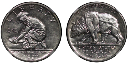 United States. California AR Commemorative 50 Cents. 1925S.