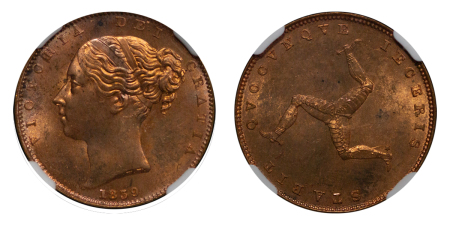 Great Britain, Isle of Man. Victoria CU Farthing. 1839. 