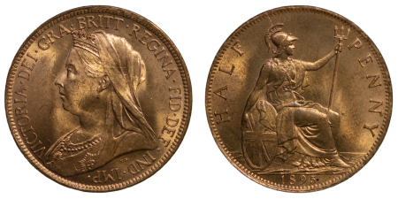 Great Britain. Victoria CU Halfpenny. 1895. 