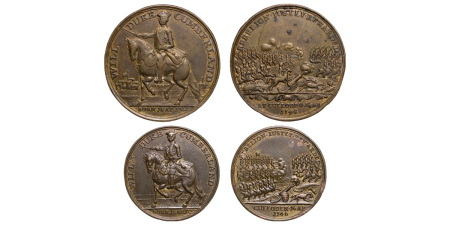 Great Britain. Pinchbeck, William Duke of Cumberland Medals (x2). 1746. 